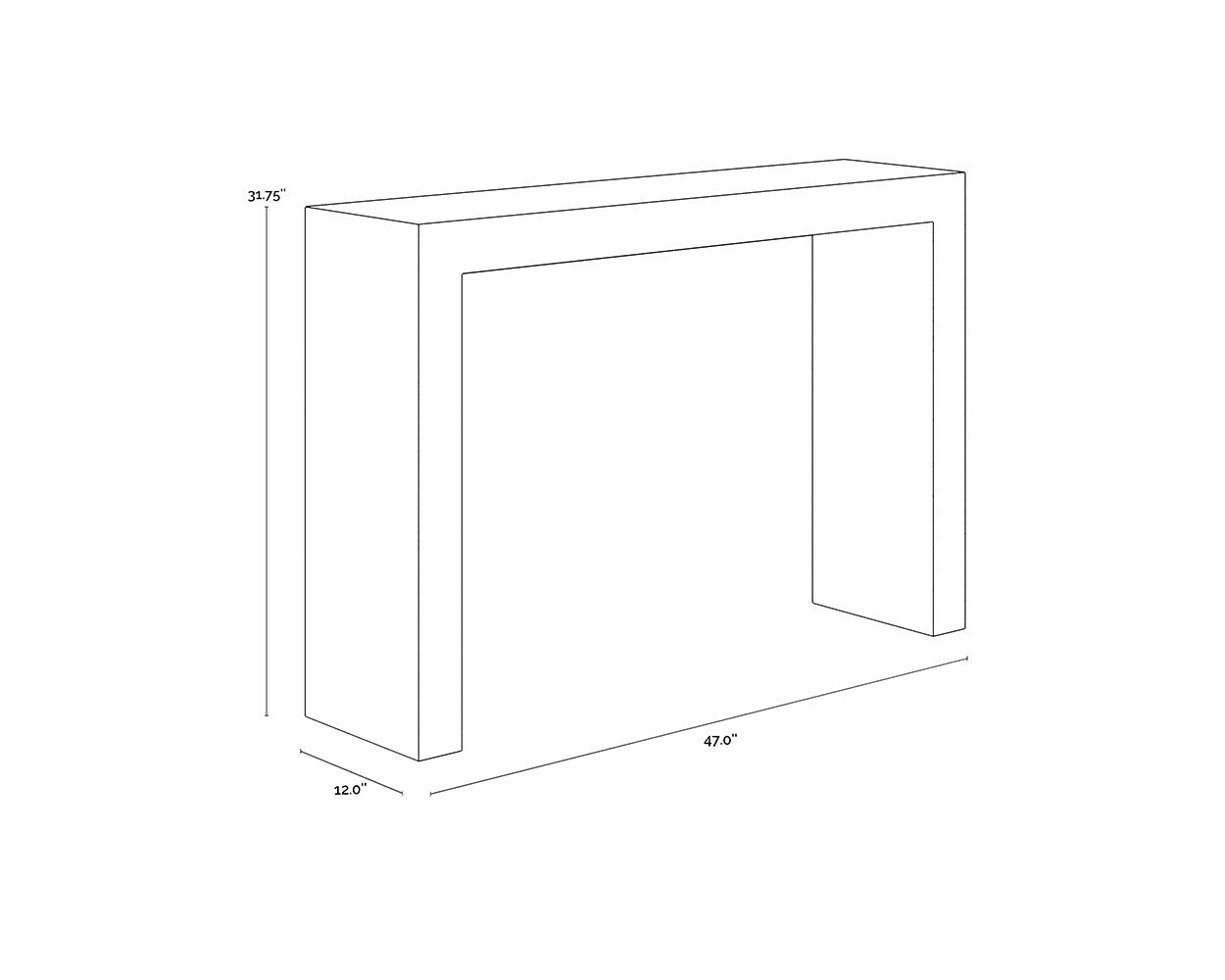 Axle Console Table - Grey