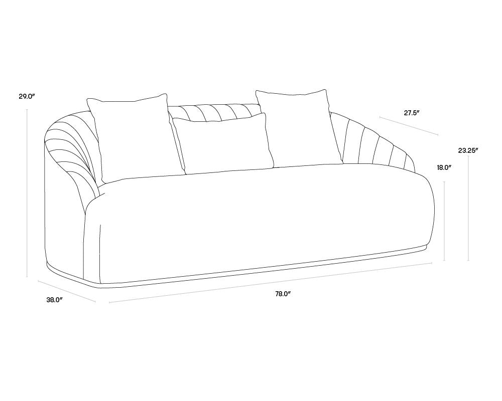Astrid Sofa - Merlot