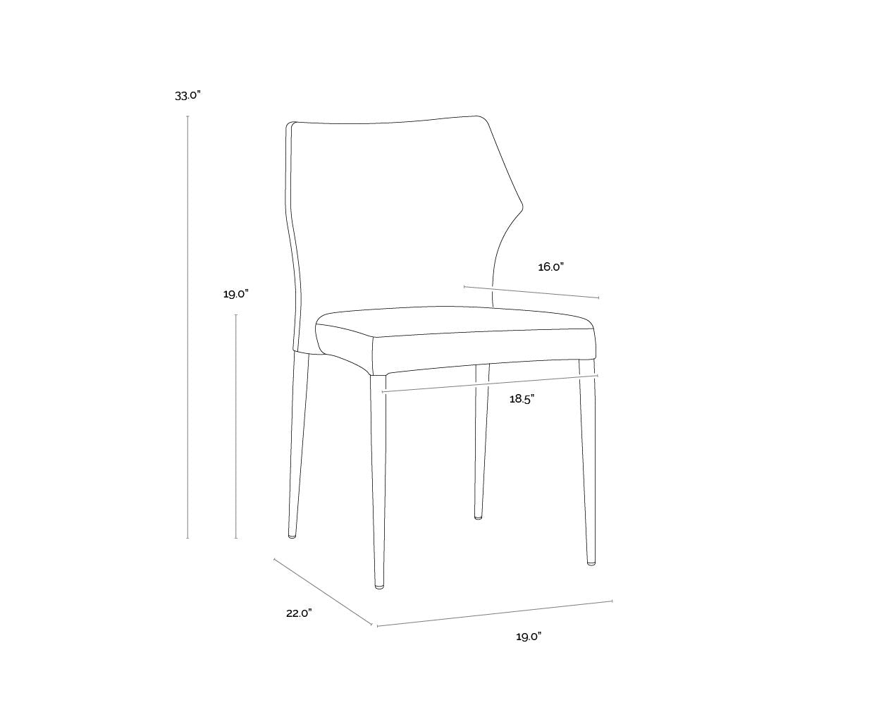 James Stackable Dining Chair - Bounce Nut