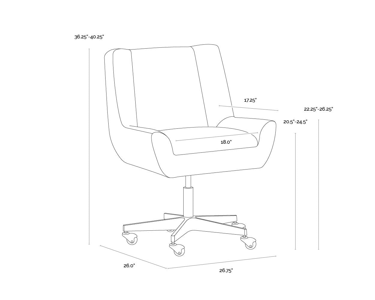 Mirian Office Chair - Zenith Alabaster
