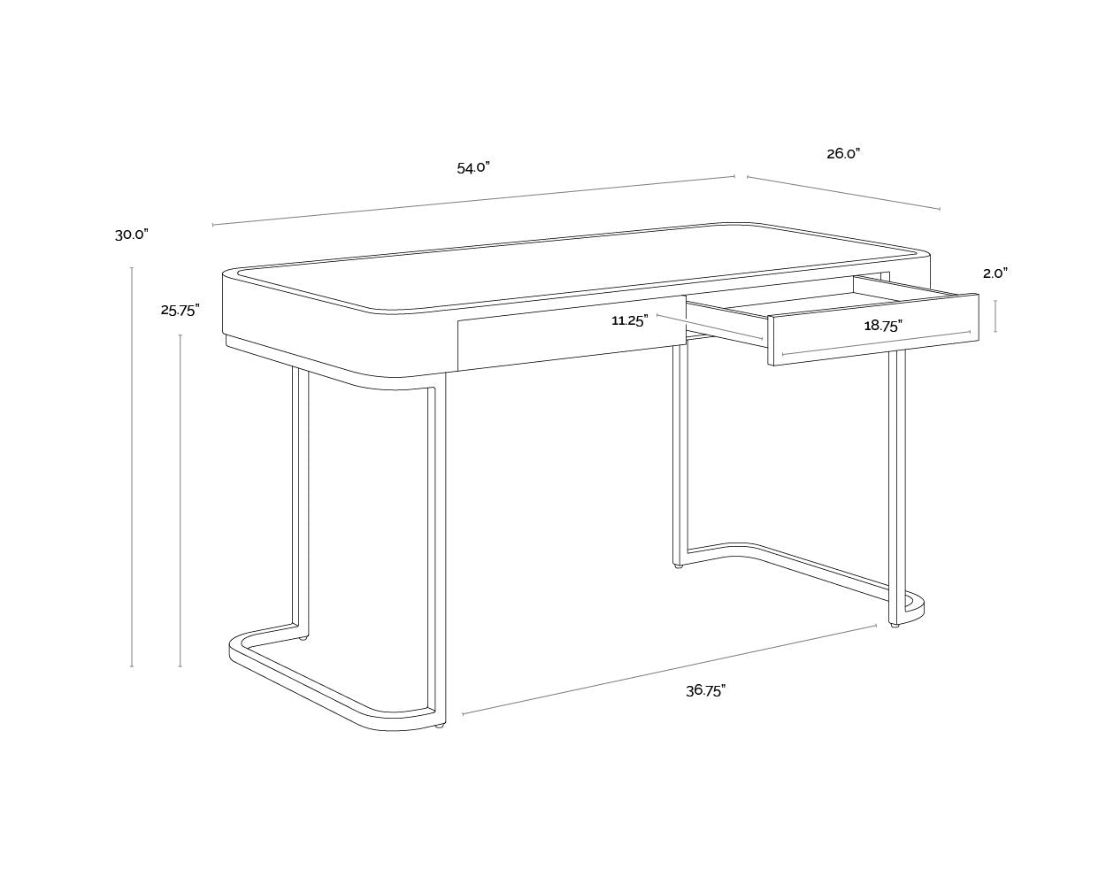 Jamille Desk - Cream