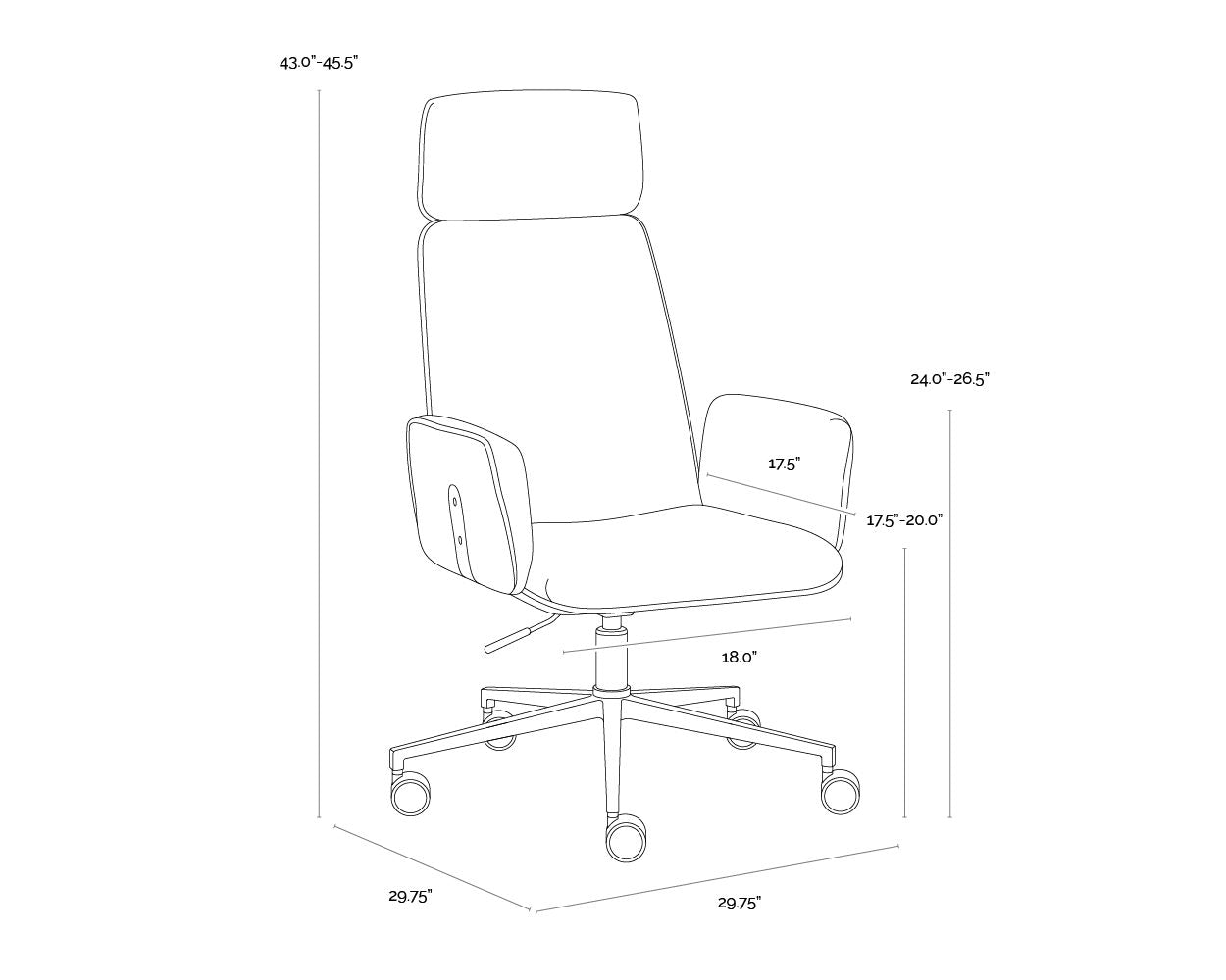 Kalev Office Chair - Chacha Cream