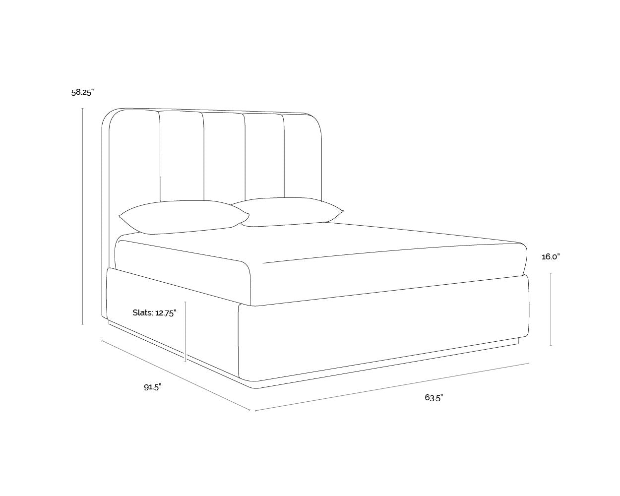 Jamille Bed - Queen - Eclipse White