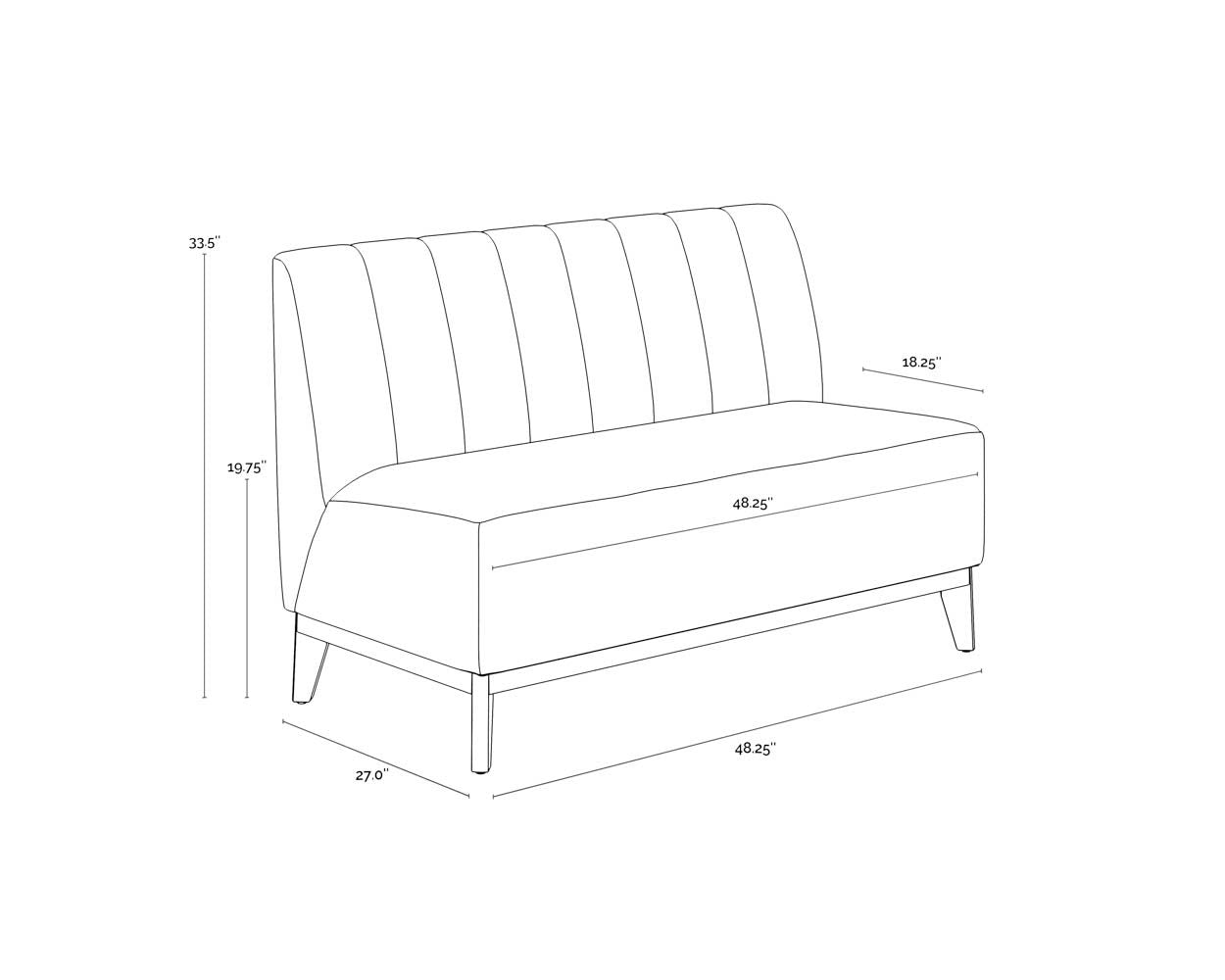 Kosovo Banquette - Natural - Copenhagen White