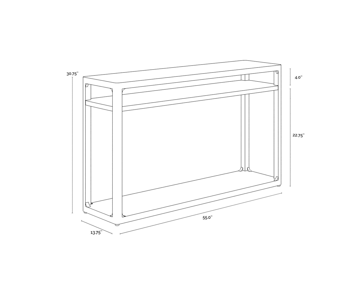 Doncaster Console Table - Black