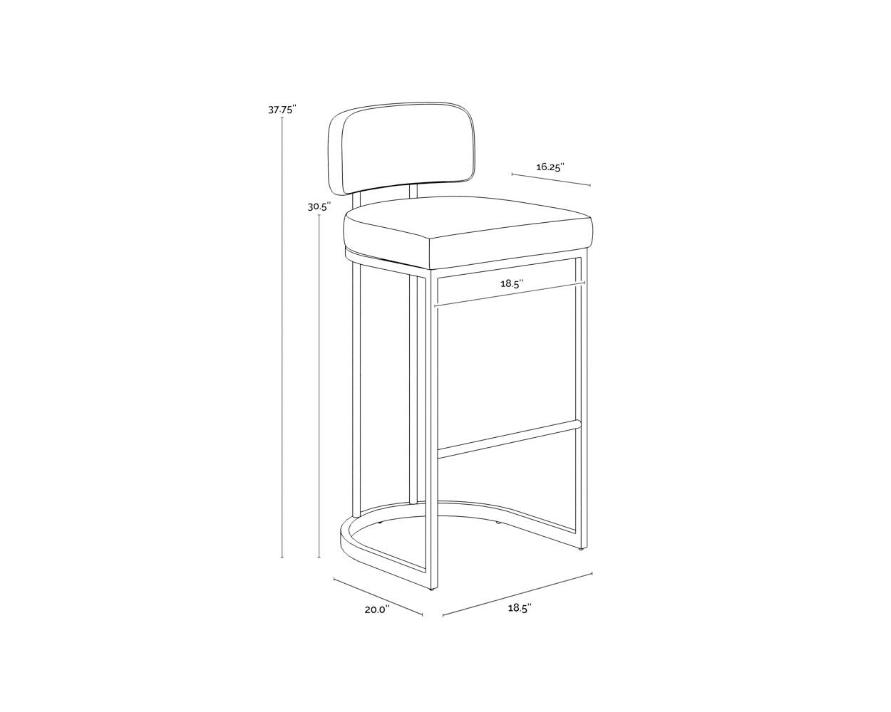 Larissa Barstool - Napa Cognac / Rhea Barley