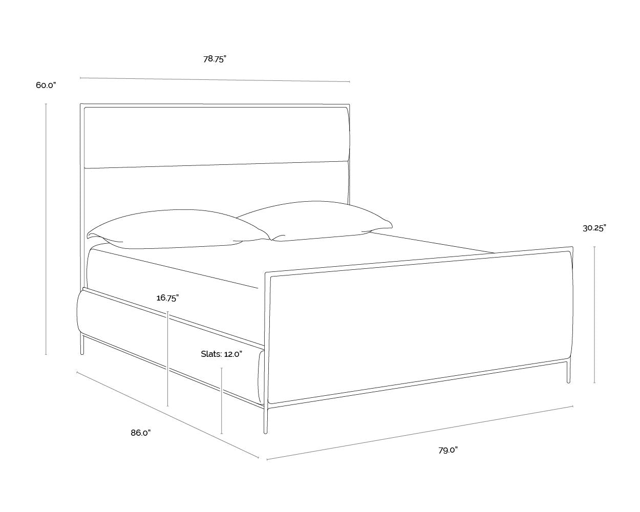 Yasmine Bed - King - Zenith Alabaster