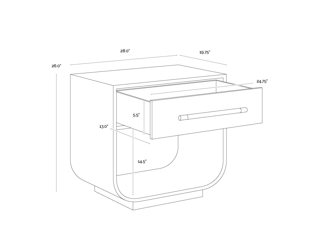 Tarrant Nightstand - Sage Green