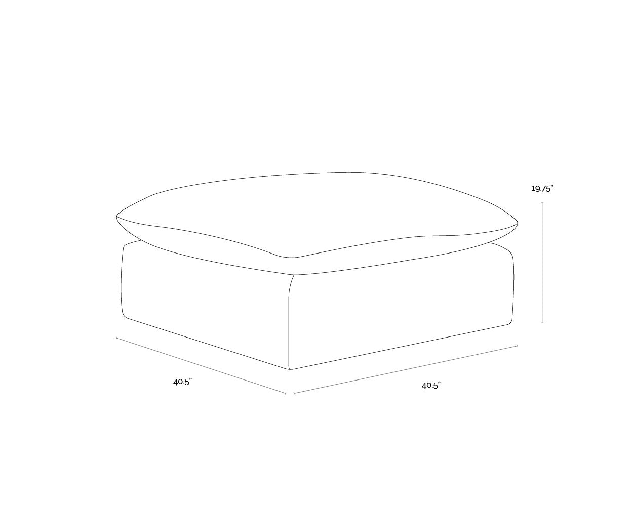 Reve Modular - Ottoman - Effie Linen