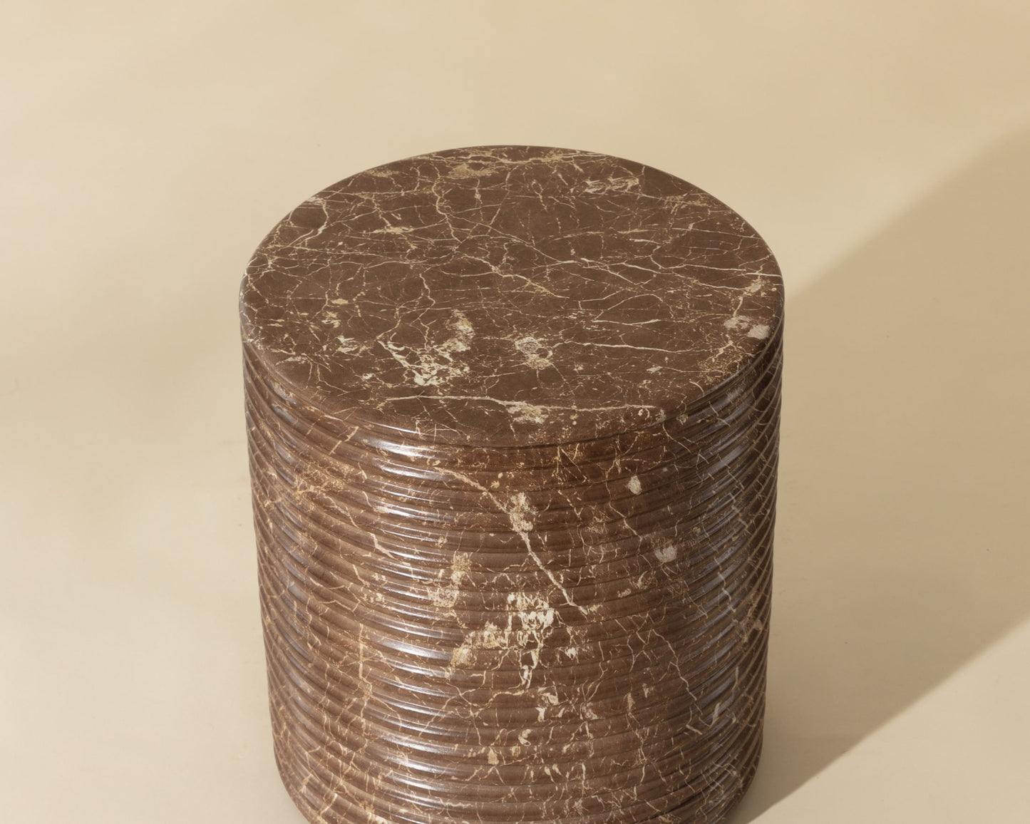 Riva Stool - Marble Look - Mocha