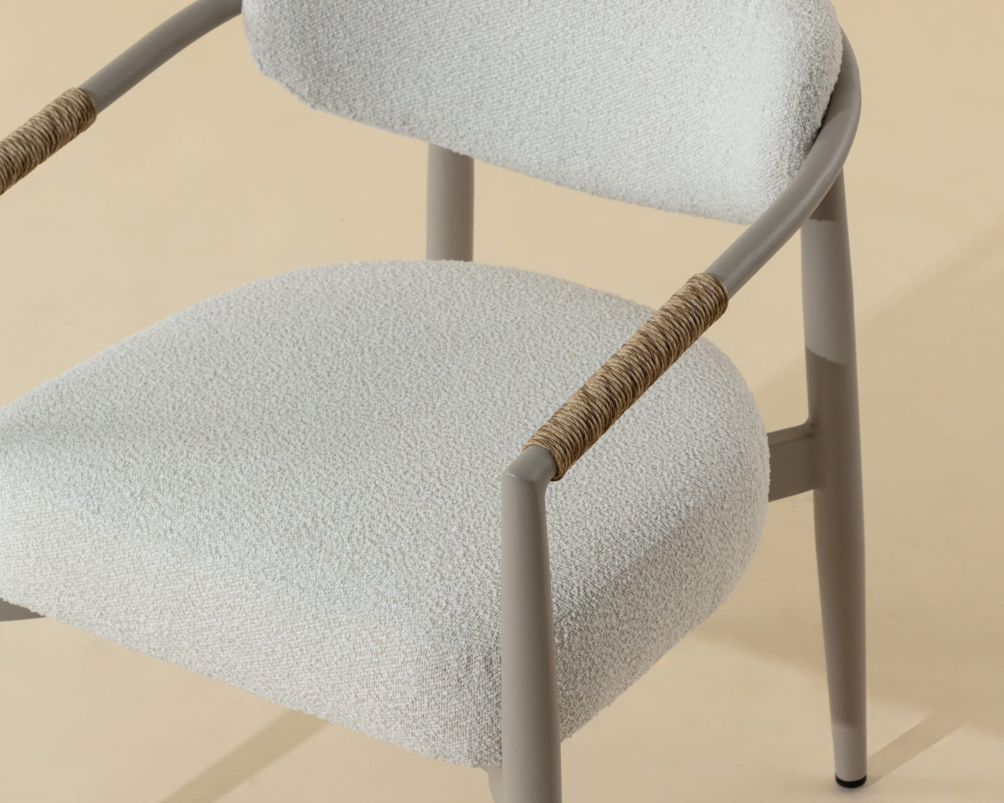 Marita Dining Armchair - Greige - Louis Cream