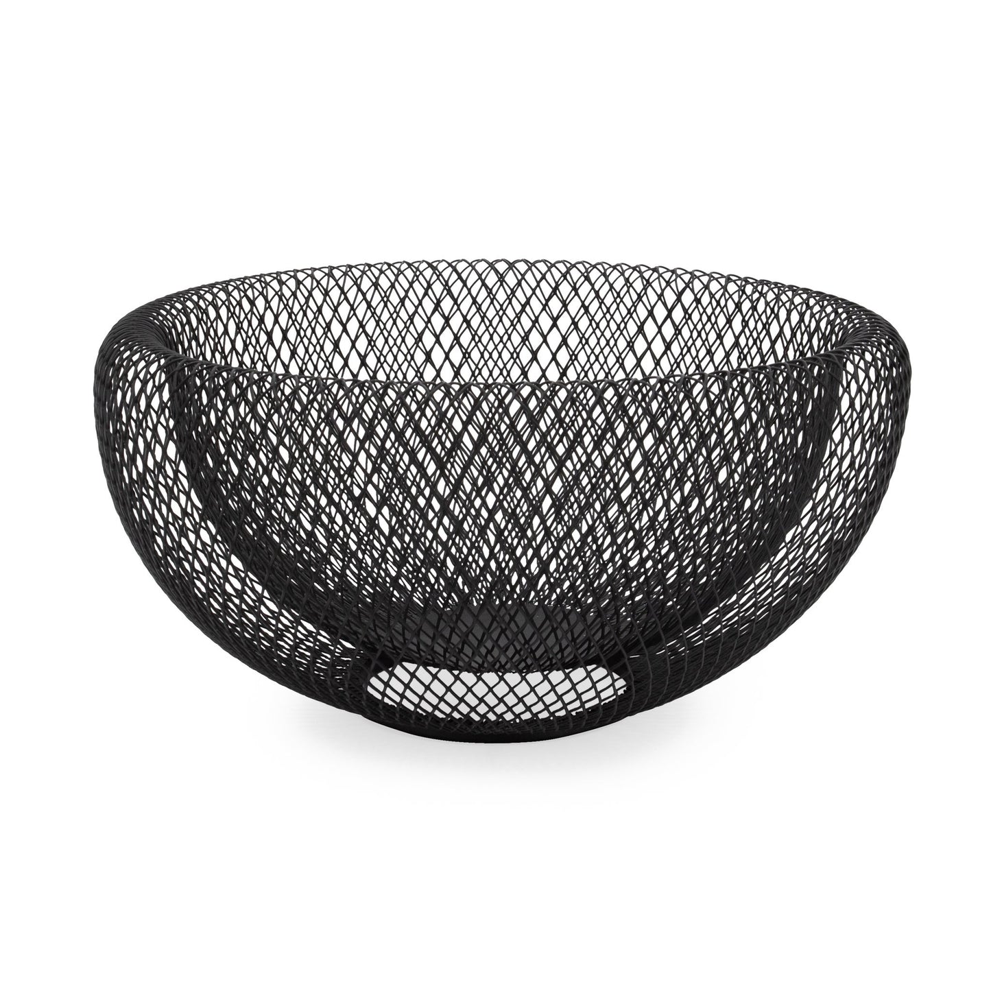 Mesh Double Wall Black Bowl - 9.5 Inch Diameter