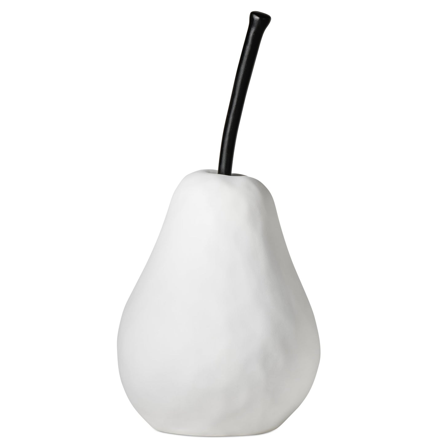 Grand Pear Oversized Resin Decor Sculpture - White