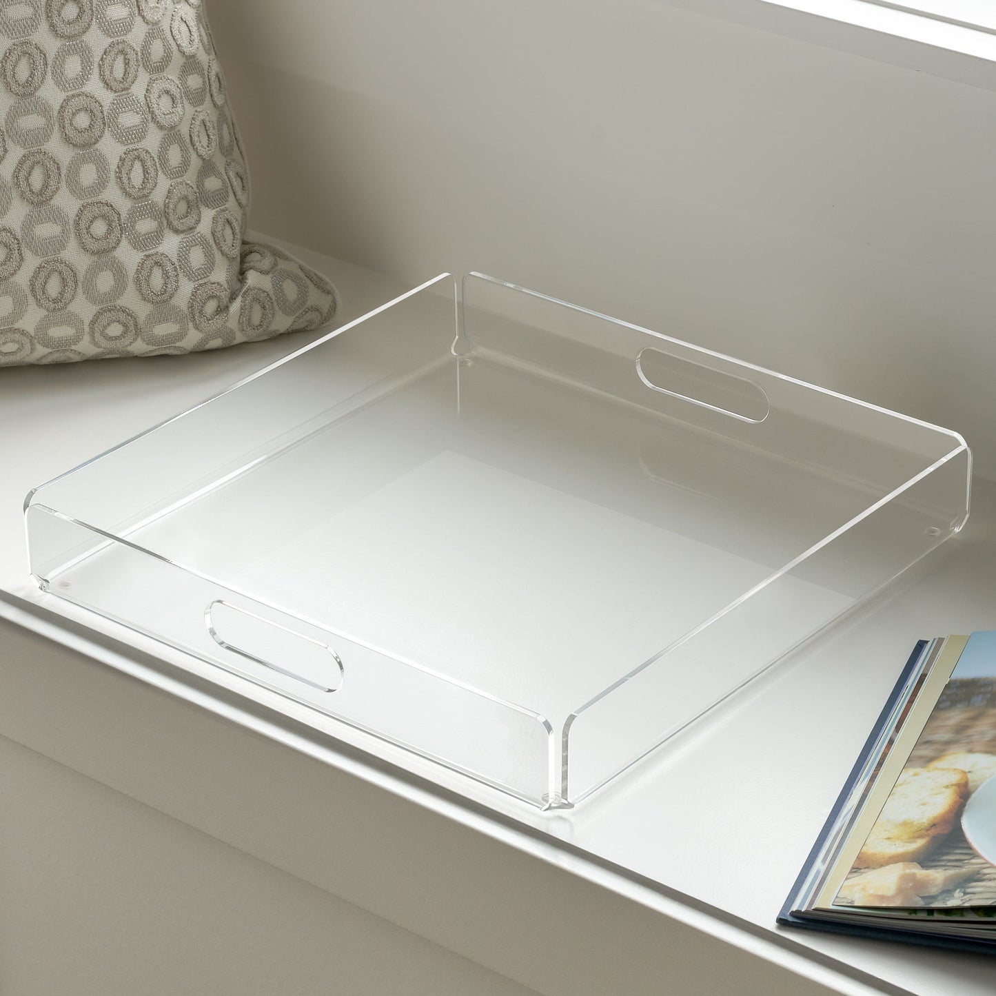 Lucite Acrylic 14x14 Inch Square Tray