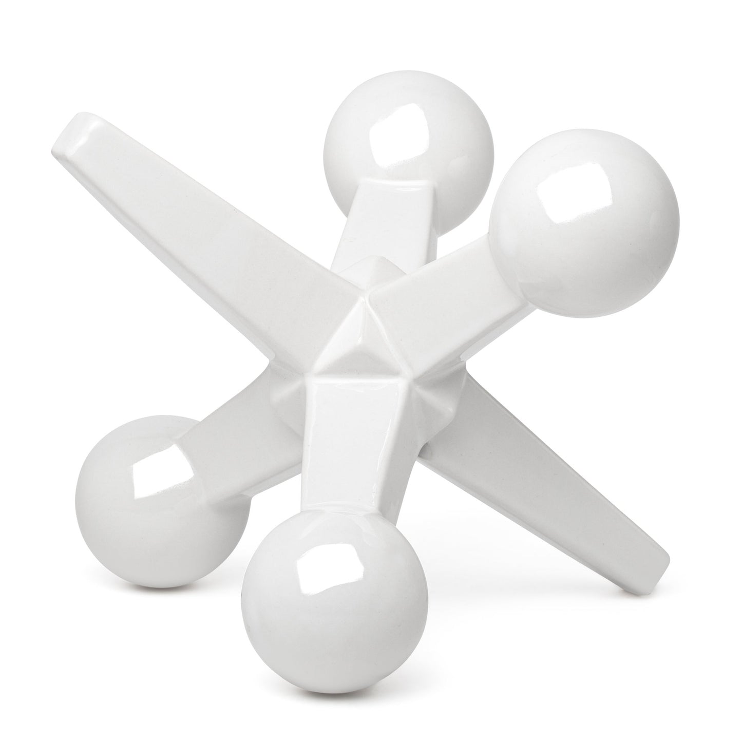 Jack Ceramic Decor Sculpture - White