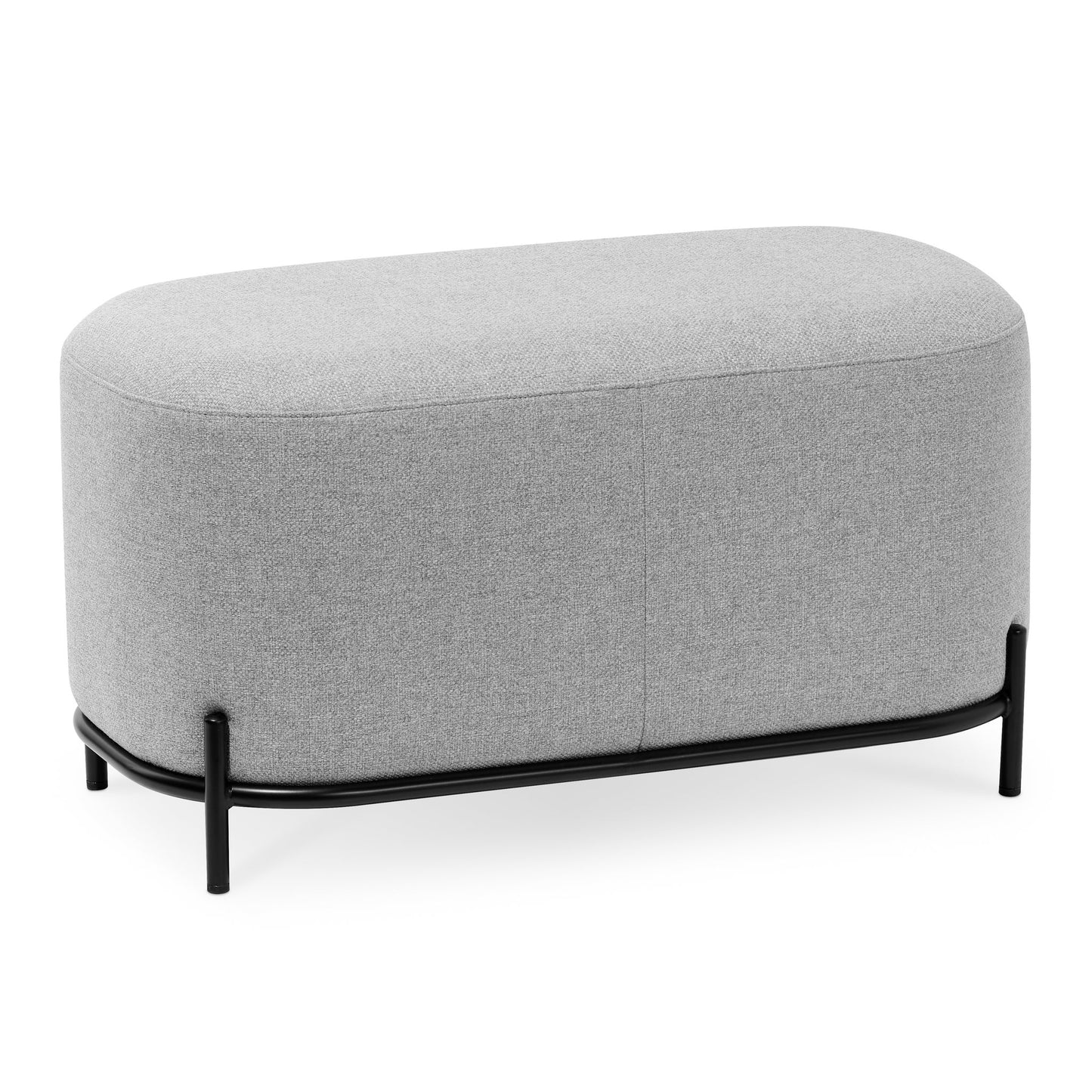 Pender Pin Leg Upholstered Short Bench - Grey (32 x 18 Inches)