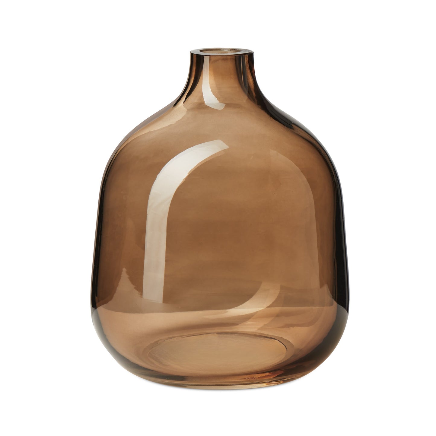 Belle Glass Bud Vase - 5.25 Inch Tall - Toasted Coconut