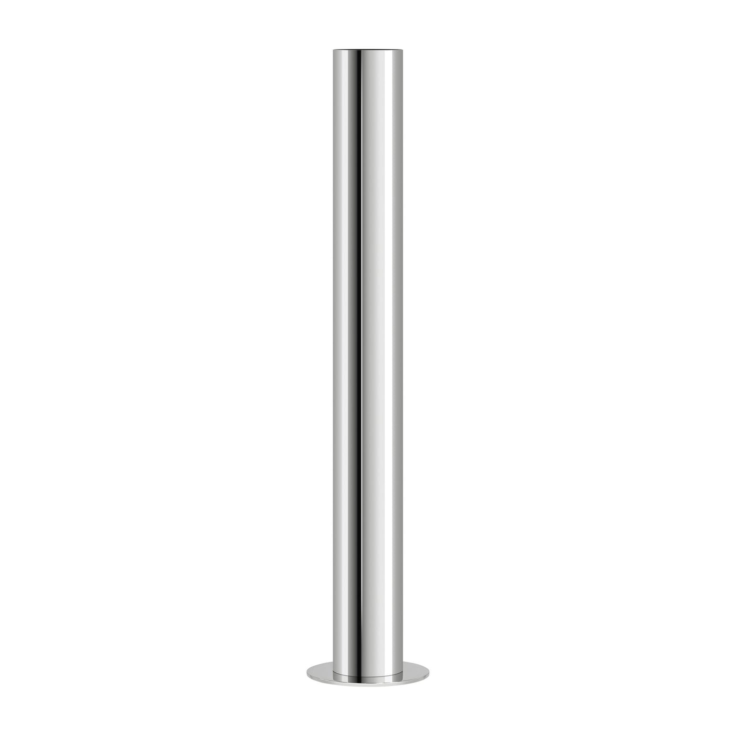 Stainless Steel Pipe Vase - 18 Inch Tall - Silver