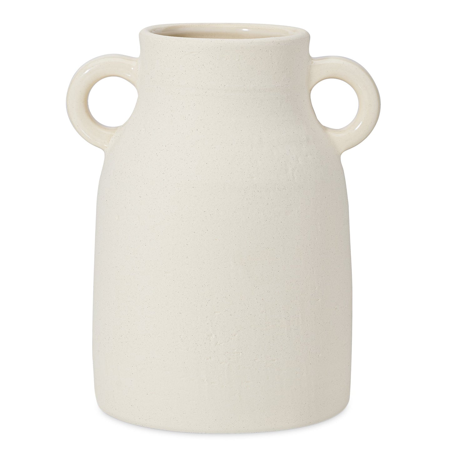 Rustic Carafe Ceramic Handle Vase - 8 Inch Tall