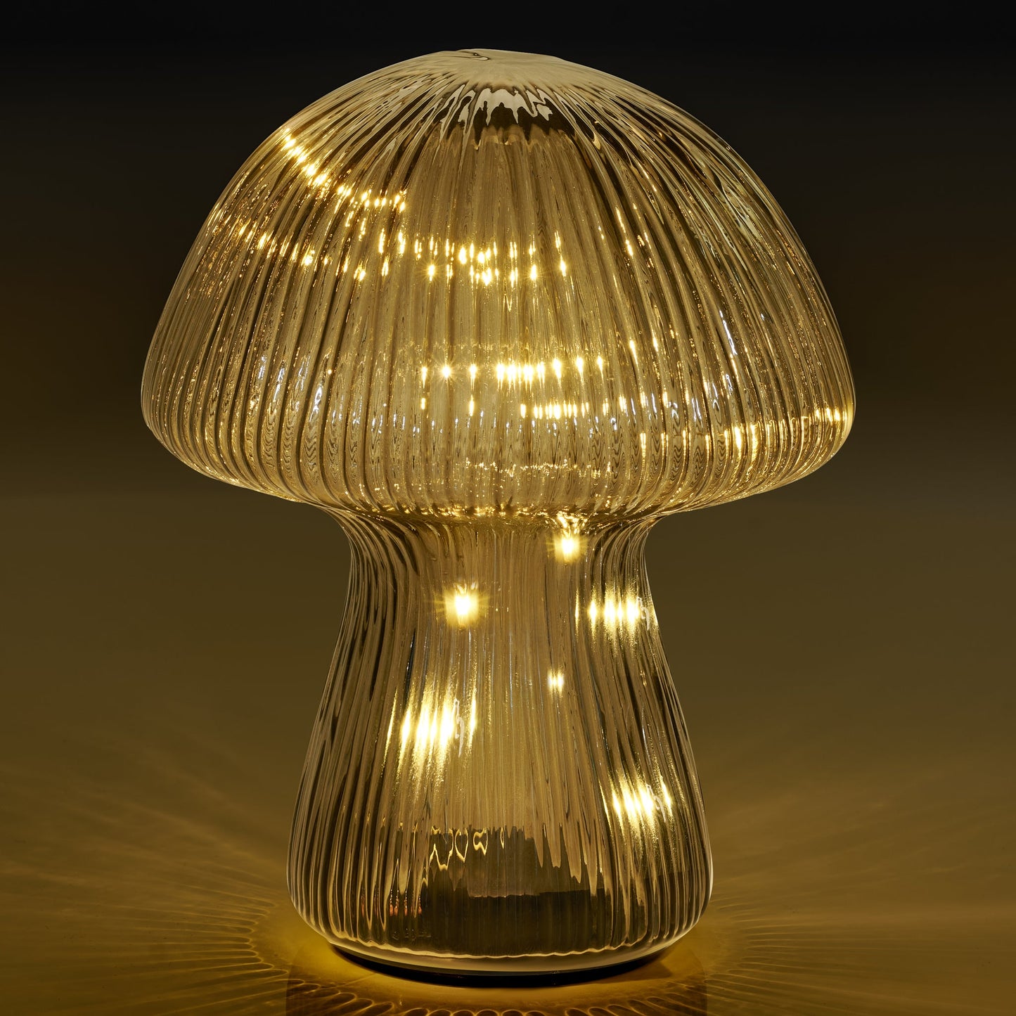 Mushroom Glass LED Decor Light - 8 inch Tall