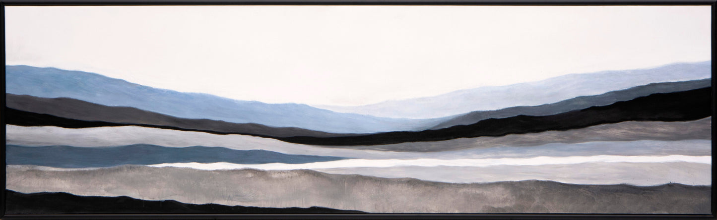 Mystic Landscape - 72" X 22" - Black Floater Frame