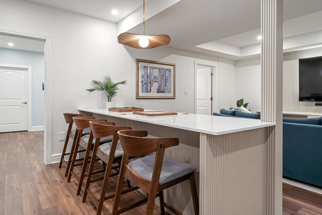 Modern home lighting fixtures and lamps in a beautifully designed living space