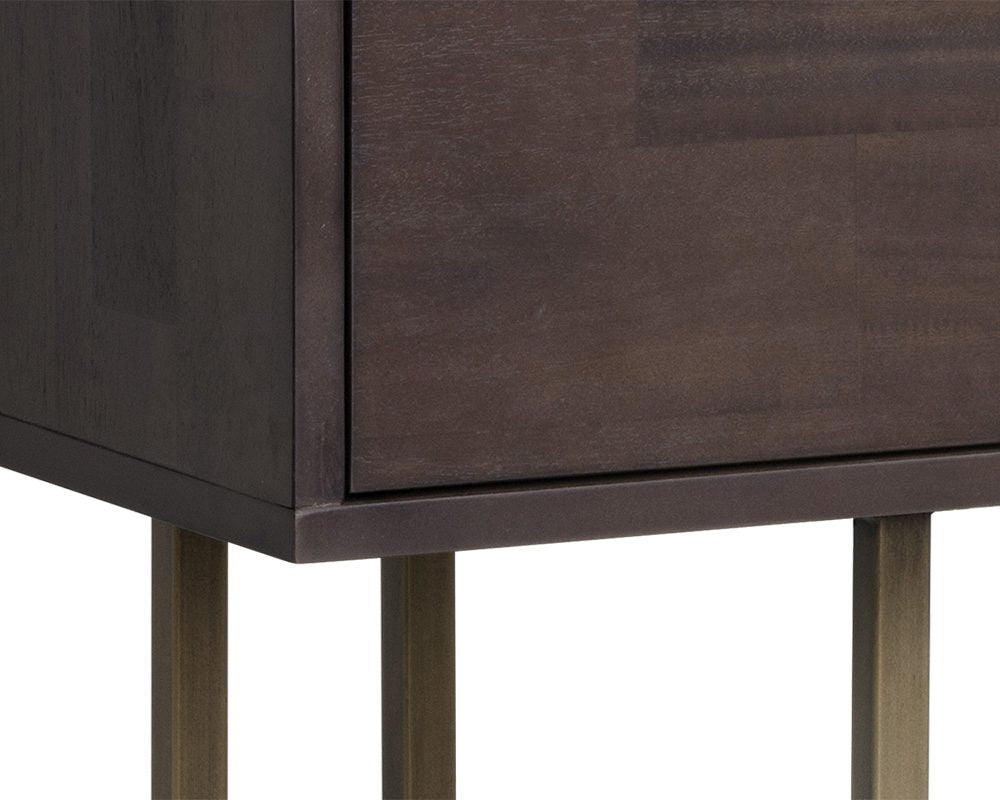 Jade Console Table - Antique Brass - Dark Mango
