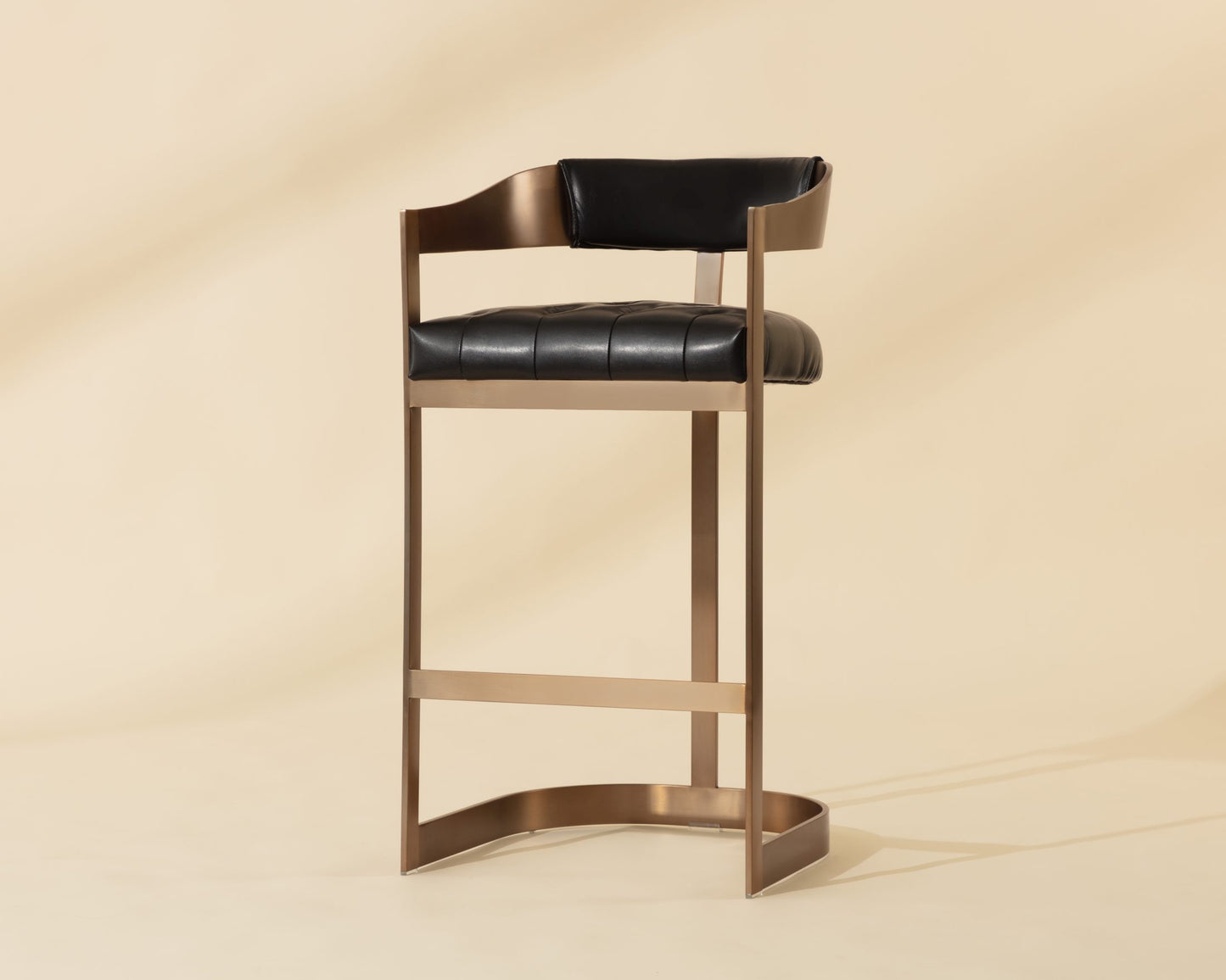 Beaumont Barstool - Antique Brass - Cantina Black