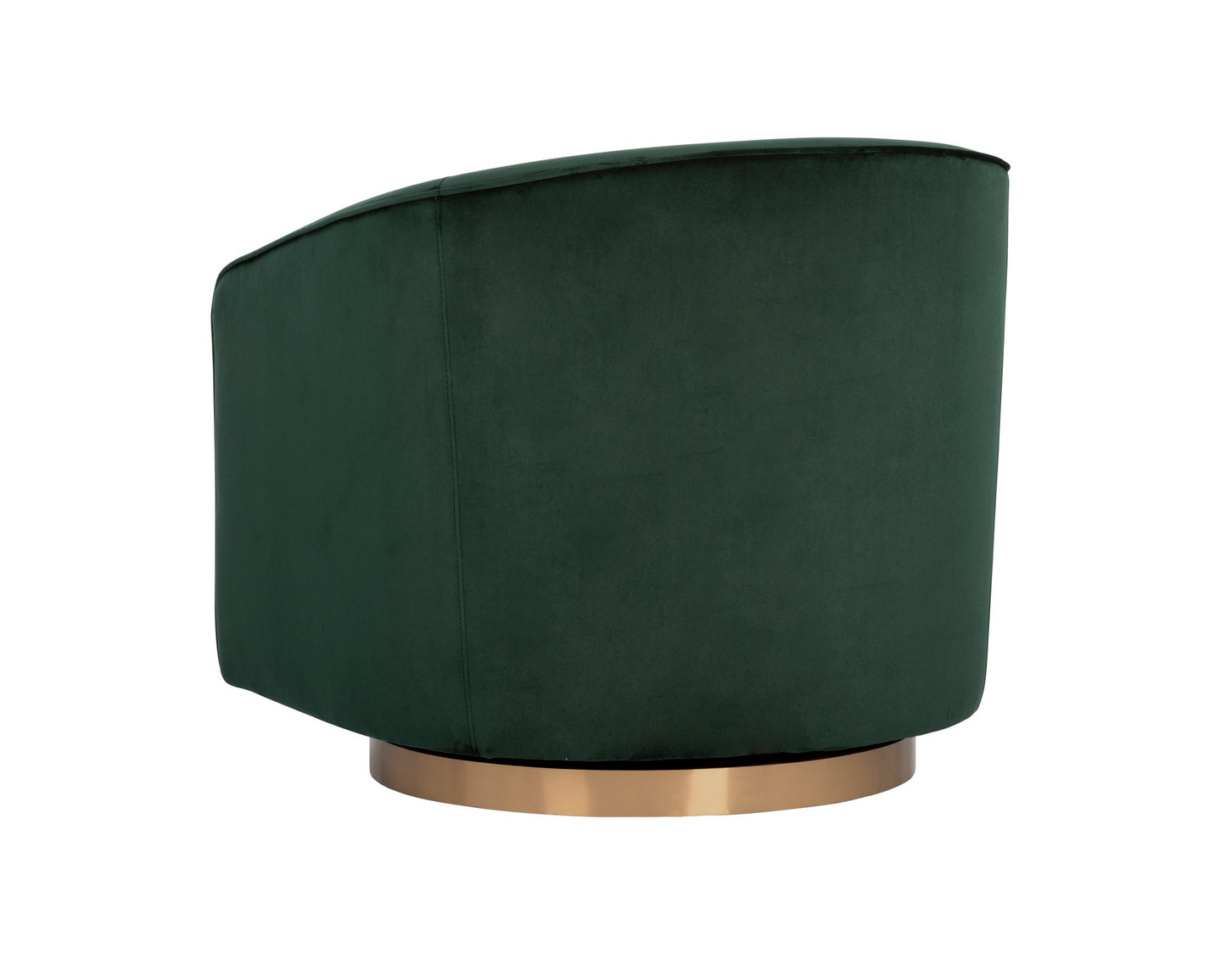 Hazel Swivel Lounge Chair - Gold - Deep Green Sky