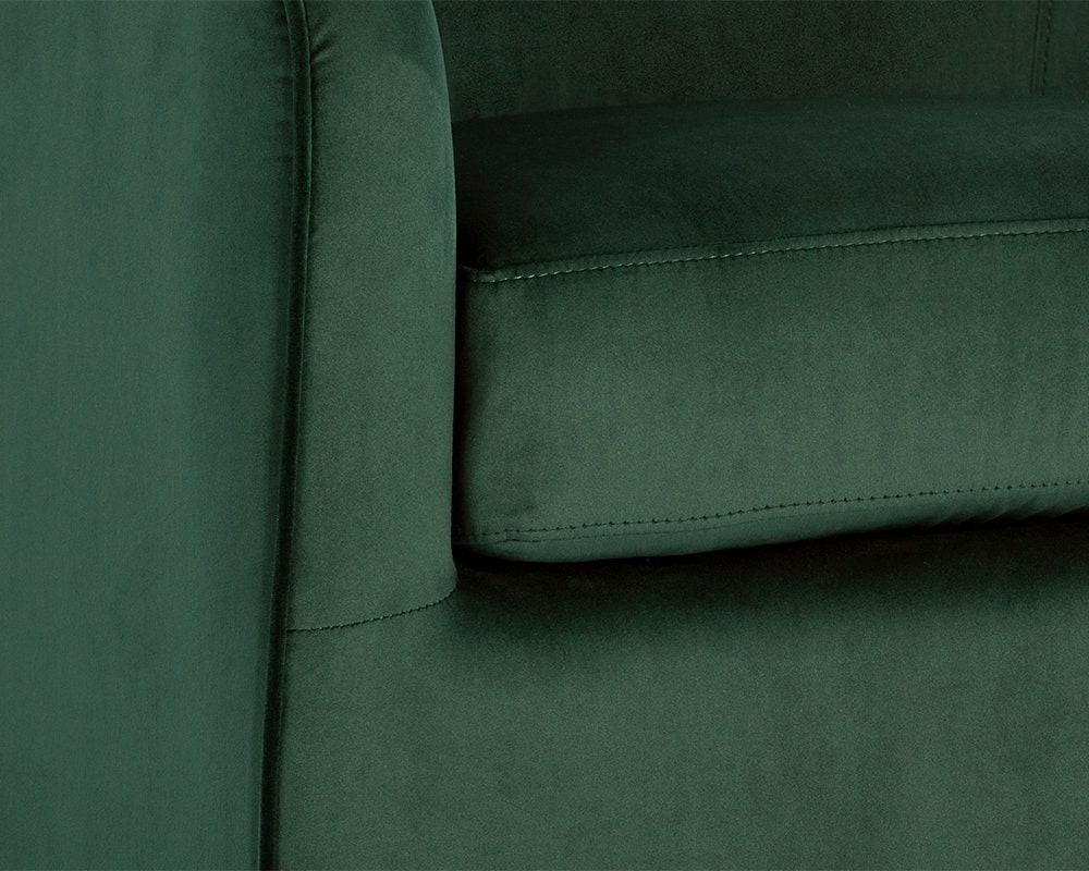 Hazel Swivel Lounge Chair - Gold - Deep Green Sky