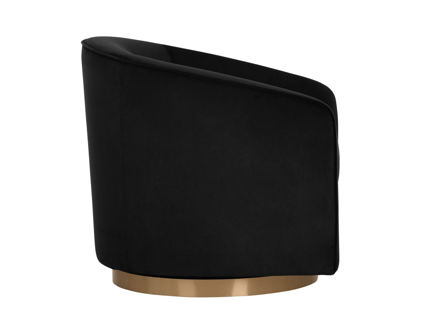 Hazel Swivel Lounge Chair - Gold - Black Sky