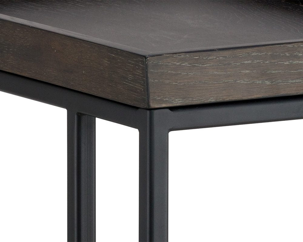 Arden C-Shaped Side Table - Black - Charcoal Grey