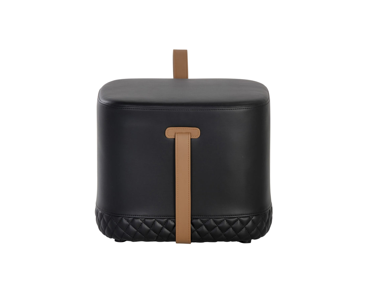 Axio Ottoman - Napa Black / Napa Cognac