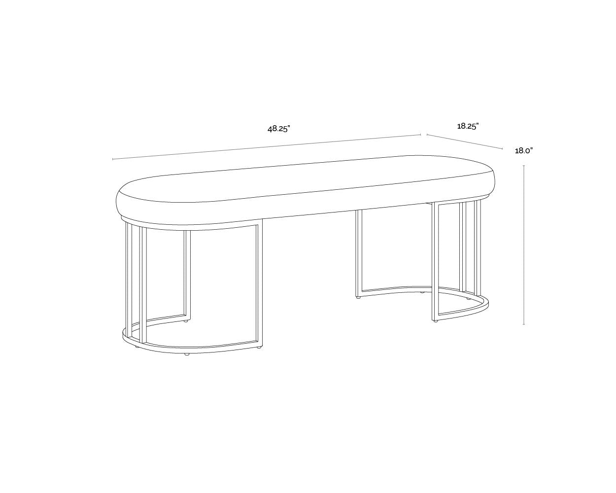 Rayla Bench - Belfast Oatmeal