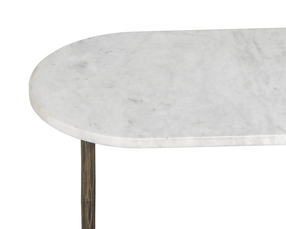Eden End Table - White Marble