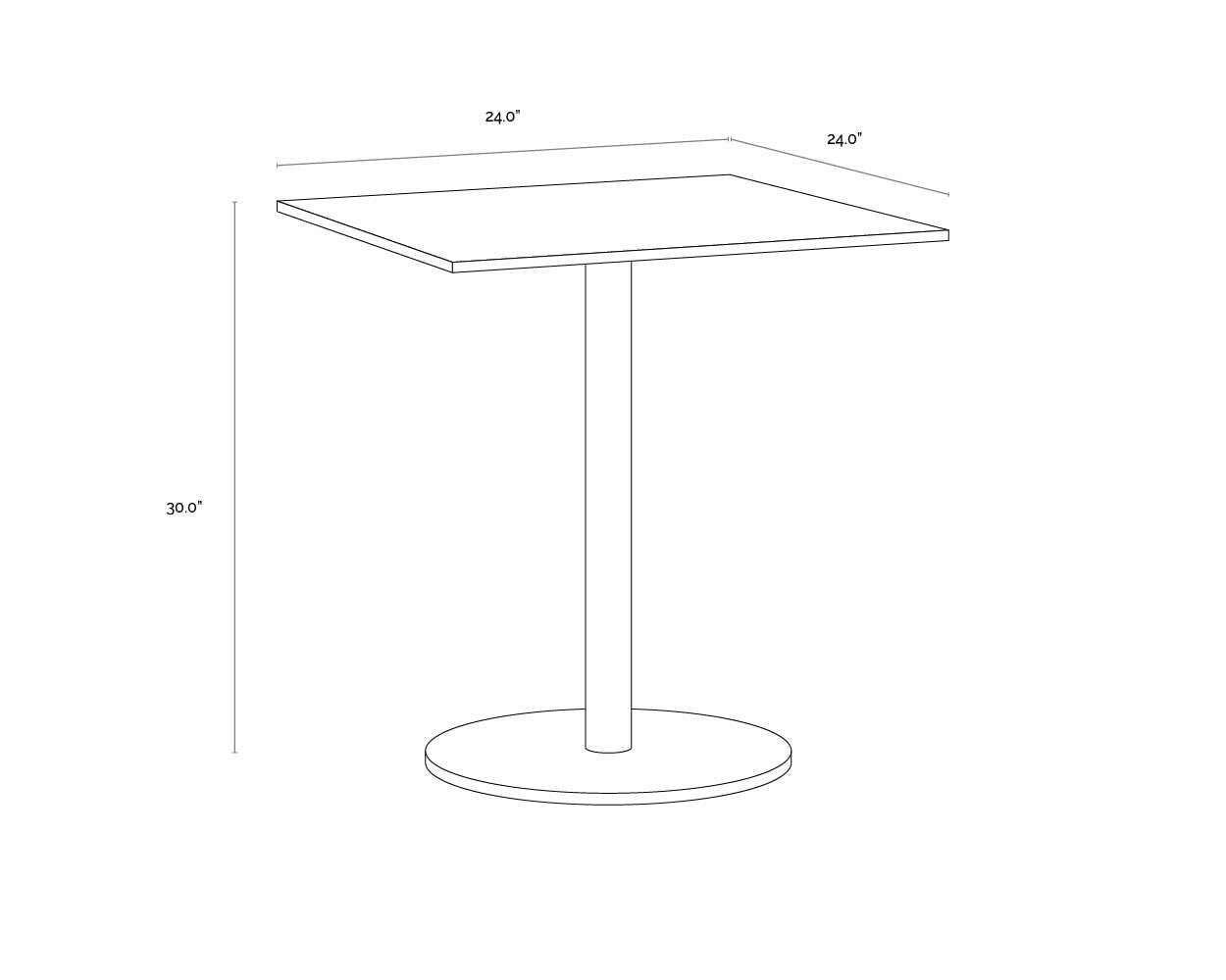 Enco Bistro Table - Square - 24"