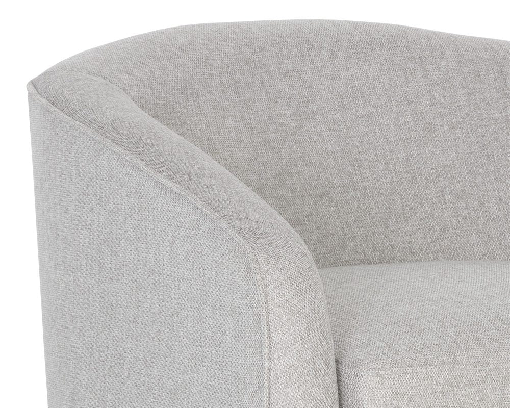 Hazel Swivel Lounge Chair - Gold - Belfast Heather Grey
