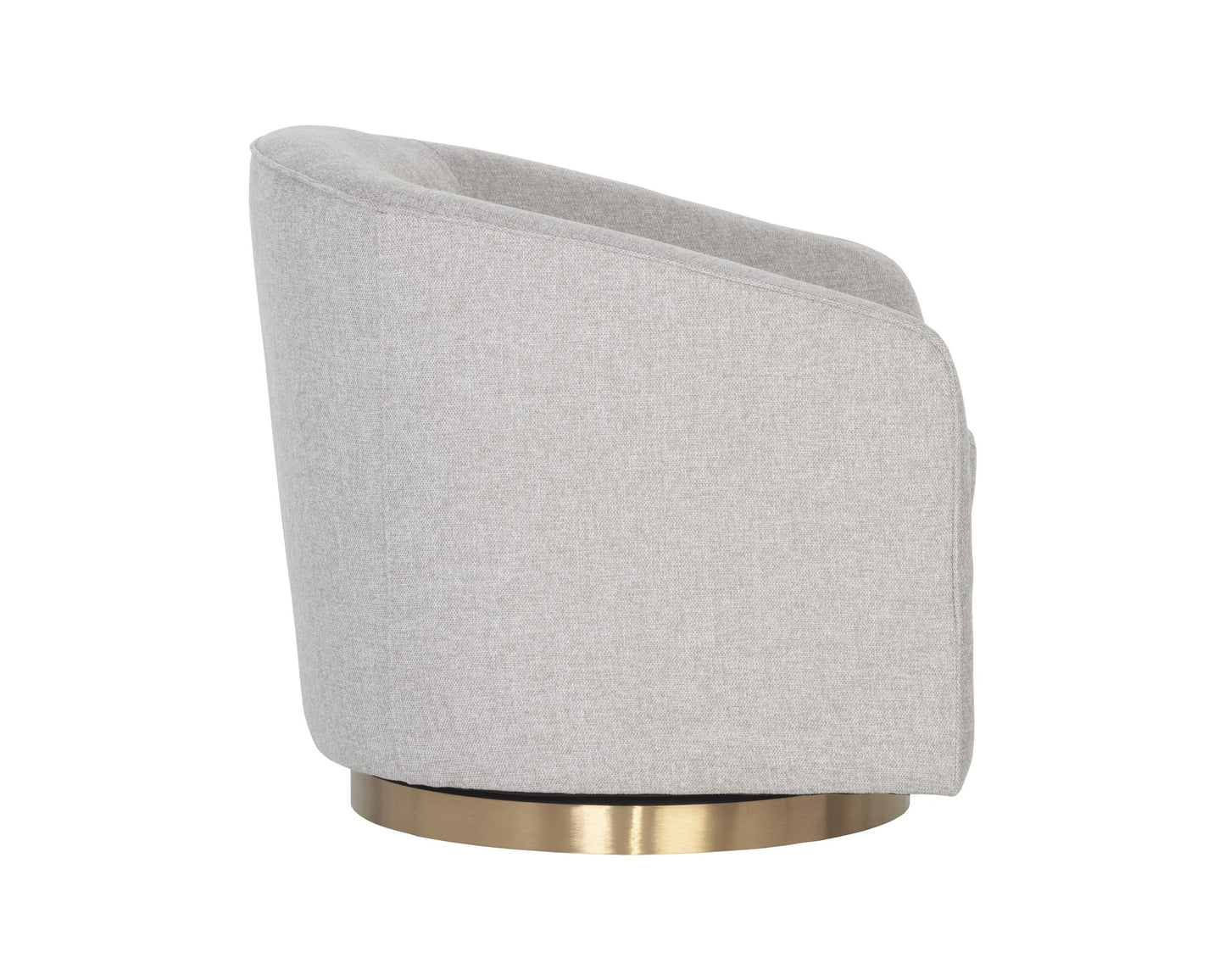 Hazel Swivel Lounge Chair - Gold - Belfast Heather Grey
