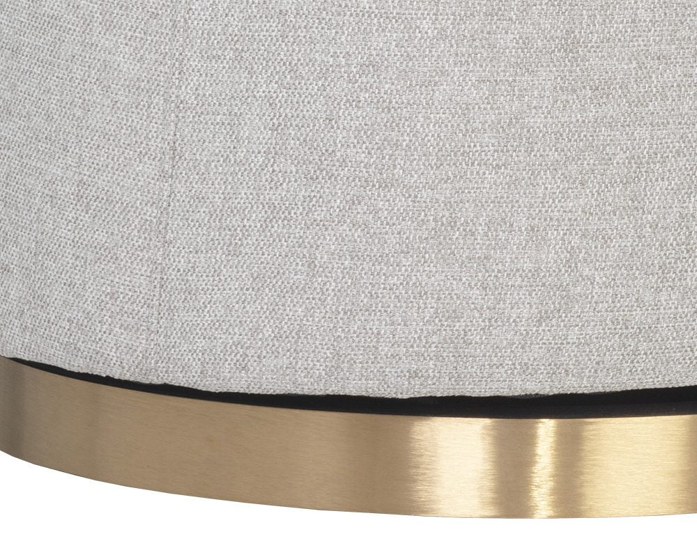 Hazel Swivel Lounge Chair - Gold - Belfast Heather Grey