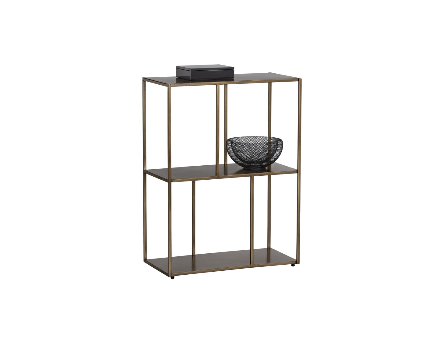 Eiffel Low Bookcase - Small - Antique Brass