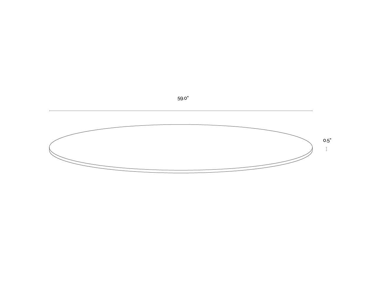 Glass Dining Table Top - Round - Clear - 59"