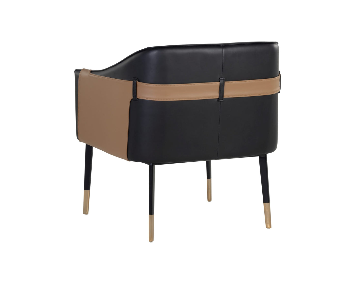 Carter Lounge Chair - Napa Black / Napa Cognac