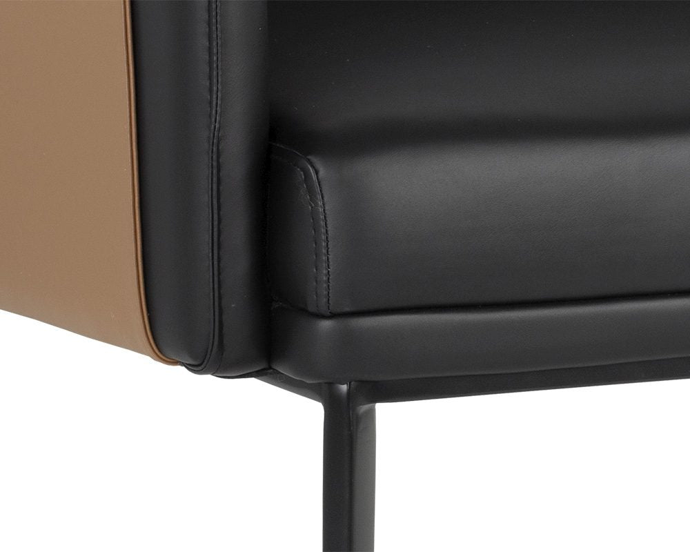 Carter Lounge Chair - Napa Black / Napa Cognac