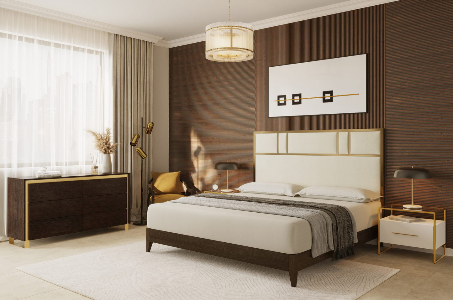Kore Chandelier - Small - Brass - Clear