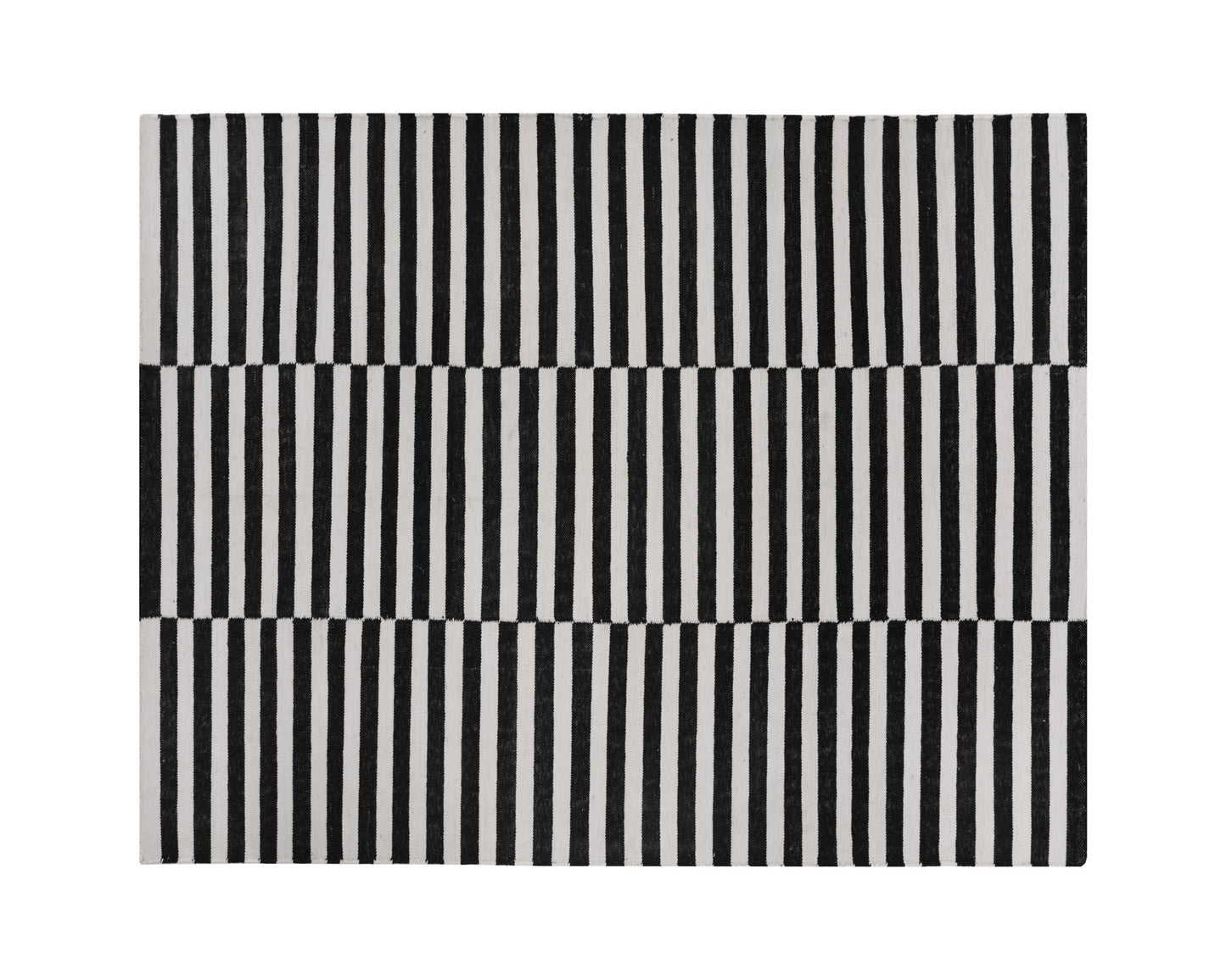 Zigby Hand-Woven Rug - Black / Ivory - 8' X 10'