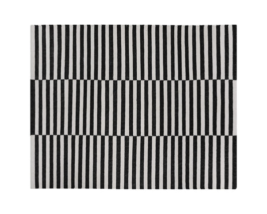 Zigby Hand-Woven Rug - Black / Ivory - 8' X 10'