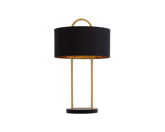Kezna Table Lamp - Black Marble - Matte Black