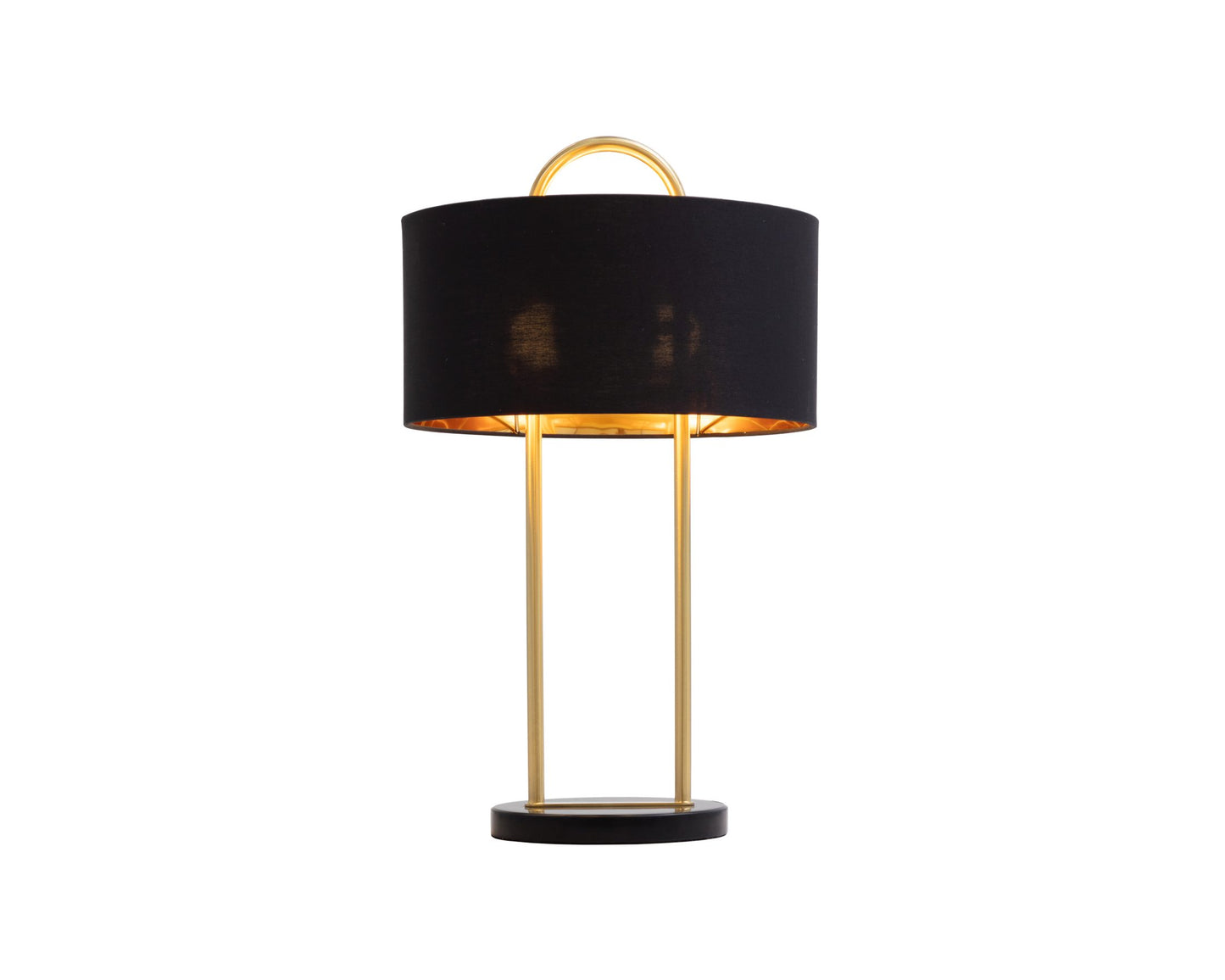 Kezna Table Lamp - Black Marble - Matte Black