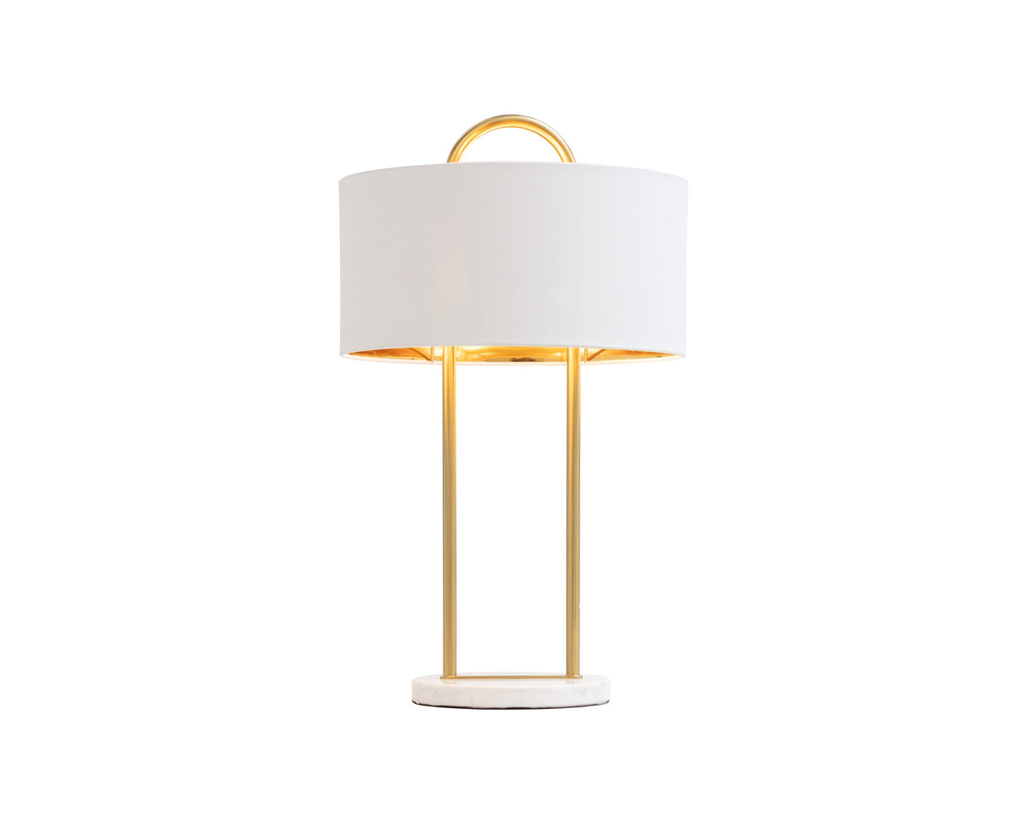 Kezna Table Lamp - White Marble - Matte White