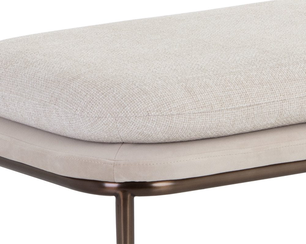 Koffi Bench - Dark Bronze - Chacha Cream / Meg Taupe